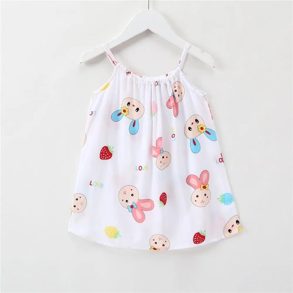 Baby Girls Dress Summer Kids Cute Sling Dresses Children's Clothes Toddler Girl Casual Sleeveless Princess Dress Infant Outfits