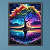 Arbre coloré de vie-partial ab carré diamant peinture-40 * 55cm