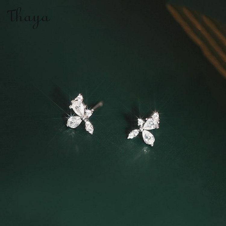 Thaya  925 Silver Leaf Earrings