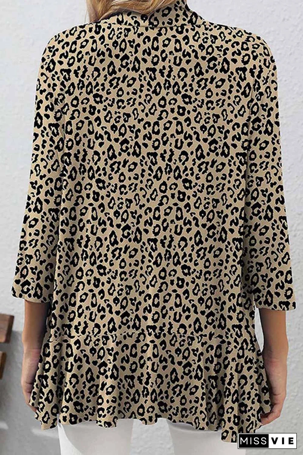 Casual Print Patchwork Cardigan Collar Tops