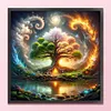 Life Tree-14CT Stamped Cross Stitch 40*40cm/15.75*15.75in tapestrymarket