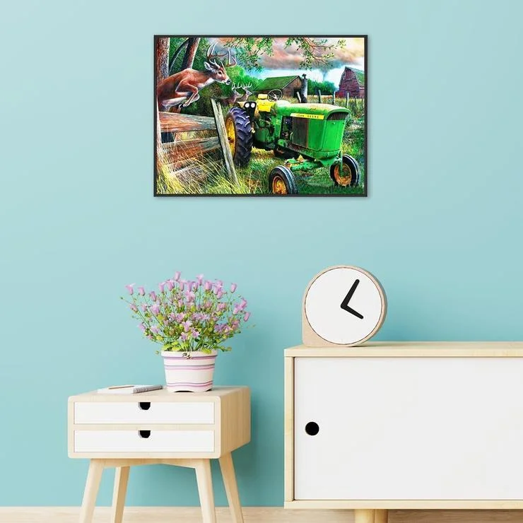 Diamond Painting - Full Round Drill - Farm Deer(40*30cm)