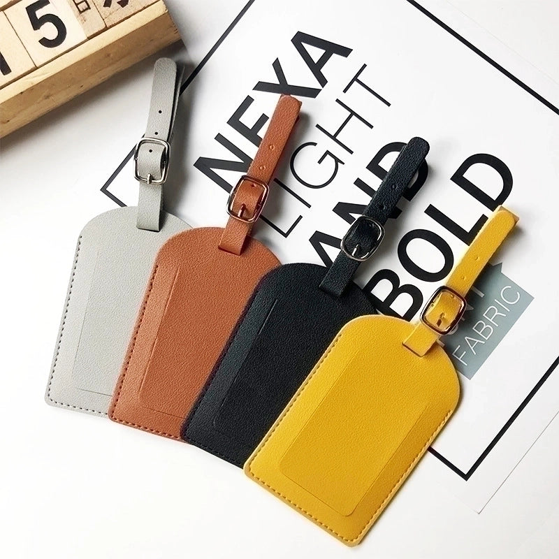 New Hot Sale Multi-color Aircraft Boarding Pass Creative Suitcase Tag Consignment Boarding Leather Pu Luggage Tag
