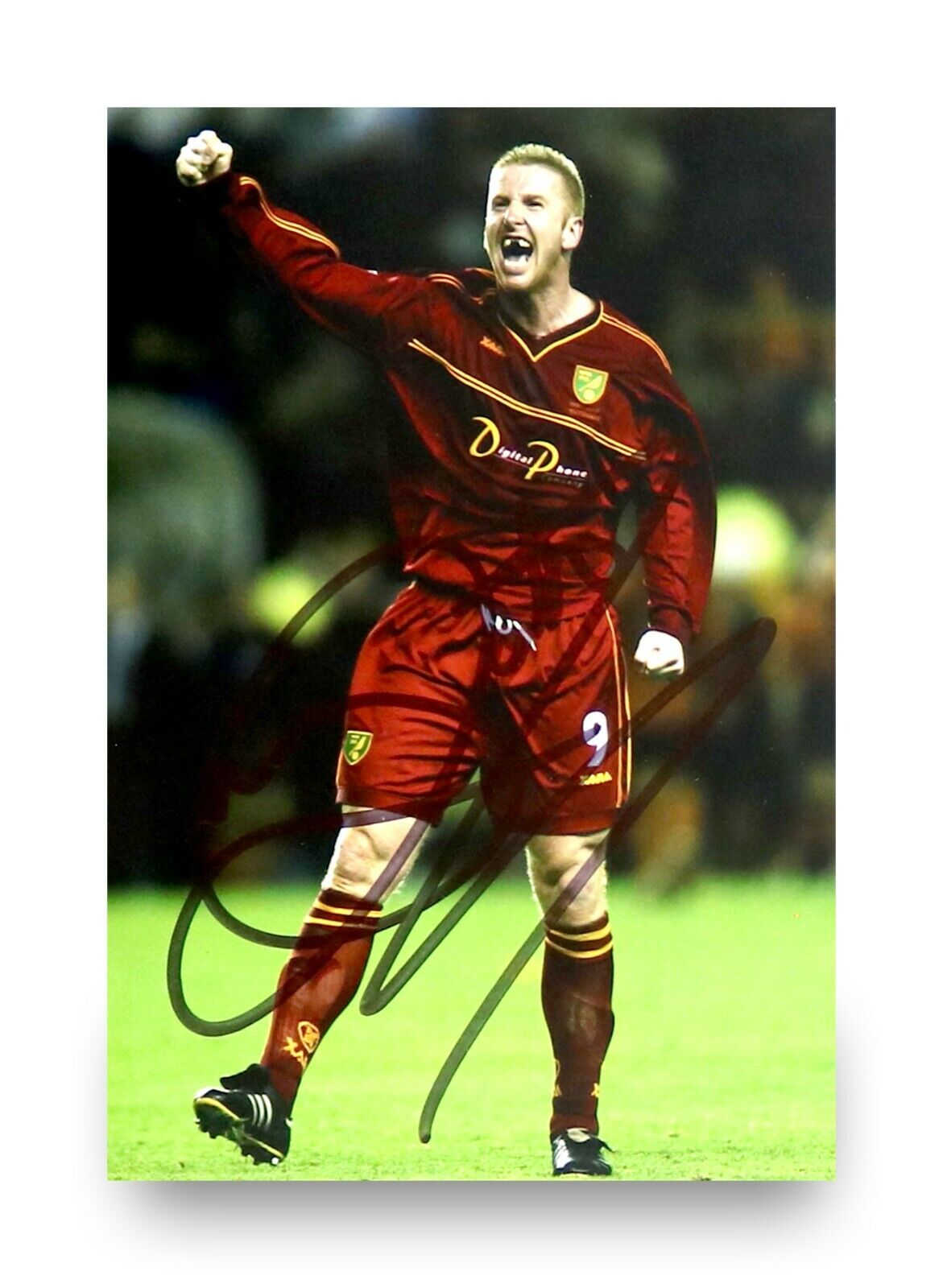 Iwan Roberts Signed 6x4 Photo Poster painting Norwich City Leicester Autograph Memorabilia + COA