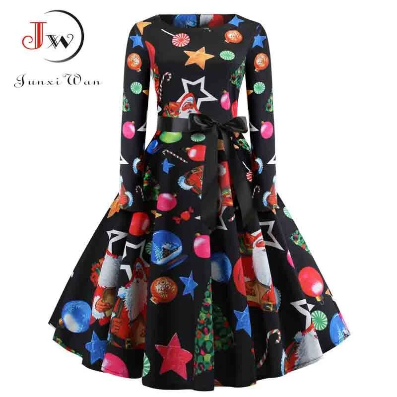 Floral Print Vintage Dress Christmas Dress Women Winter Elegant Party Dresses  Petal Sleeve Casual Midi Dress