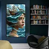 Silhouette Ocean Girl-11CT Stamped Cross Stitch 40*70cm/15.75*27.56in(Big Size) tapestrymarket