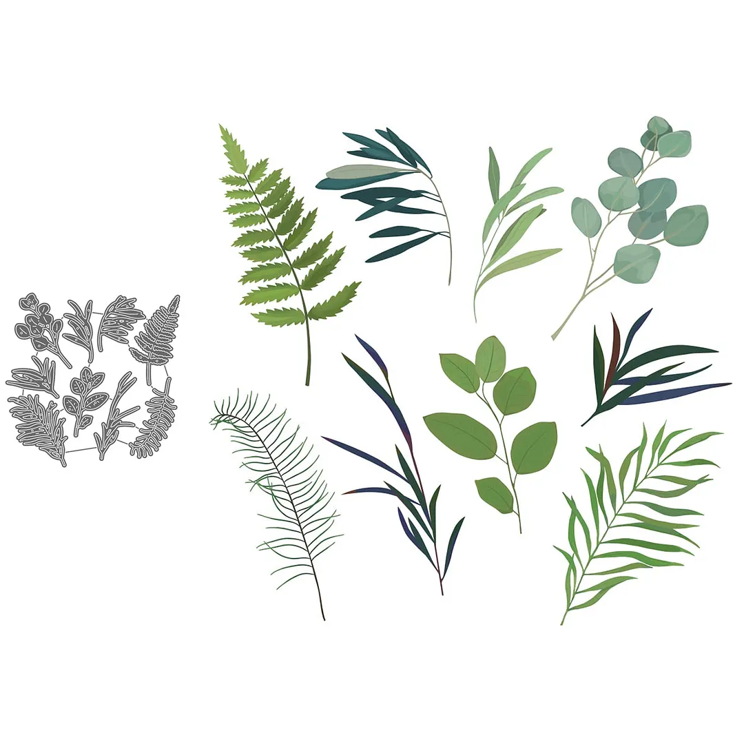 Flower Grass Set Paper Cut Metal Craft Dies Card Making Stencils Diy Manual Scrapbooking New Embossing Dies 2021