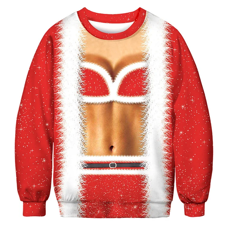 Unisex Christmas Bikini Ugly Sweatshirt 3D Graphic Printed Pullover