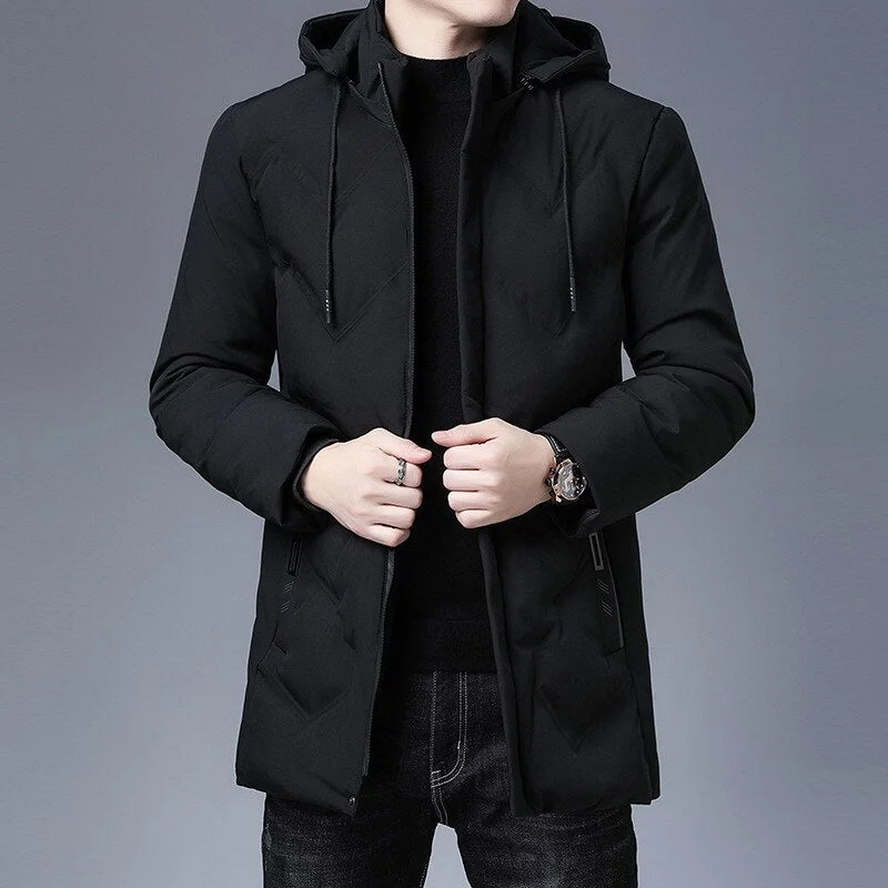 Black Friday Sales Men's Hooded Parkas Brand Casual Fashion Thicken Warm Long Parka Male Top Quality Winter Jacket With Hood Windbreaker Coats 2022