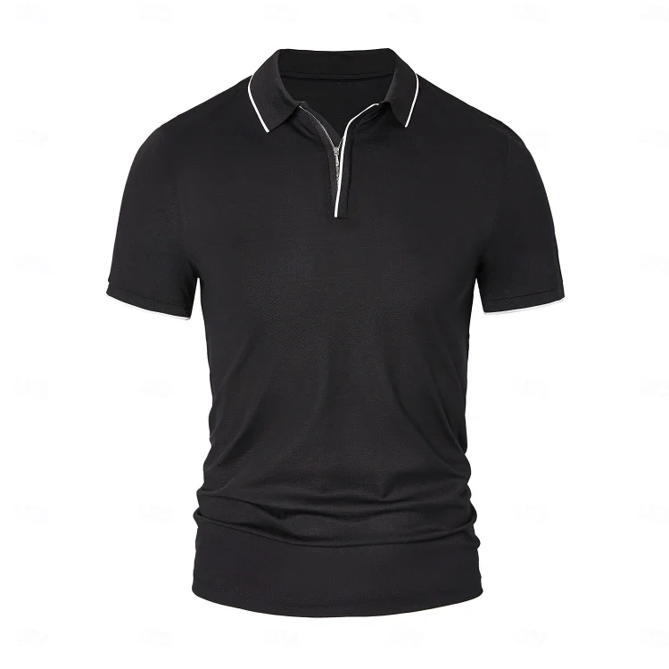Cotton-Silk Quarter-Zip Polo QueenFunky