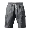 Cotton Linen Cargo Shorts for Men Lightweight Breathable Drawstring Waist Summer Casual Shorts with Side Pockets by Inlyline