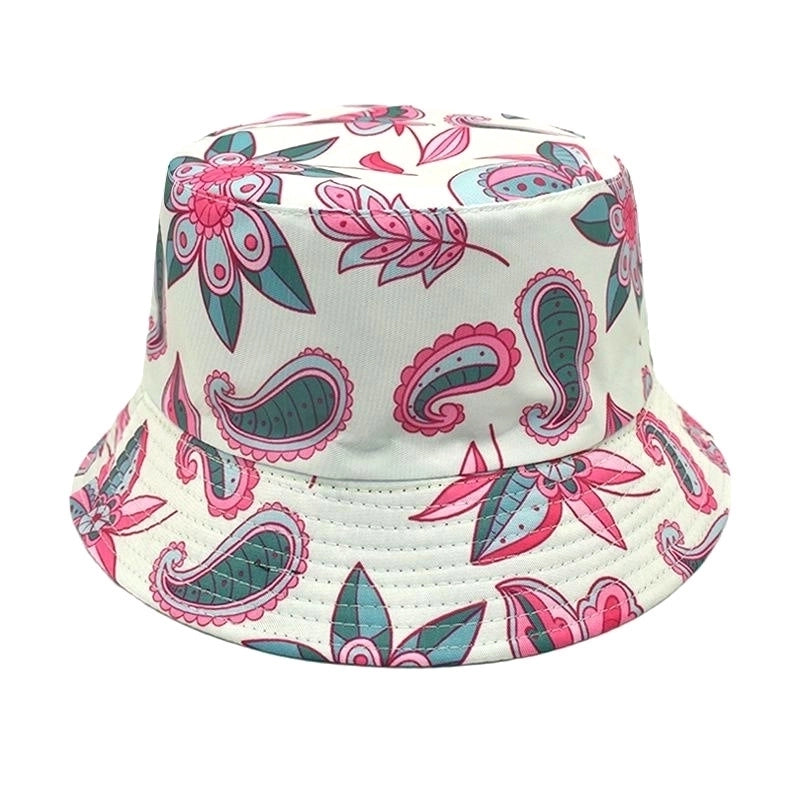 Unisex Fashion Geometric Printing Flat Eaves Bucket Hat