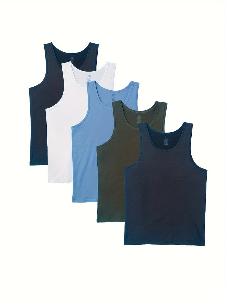 Men's 100% Cotton Breathable Tank Tops 