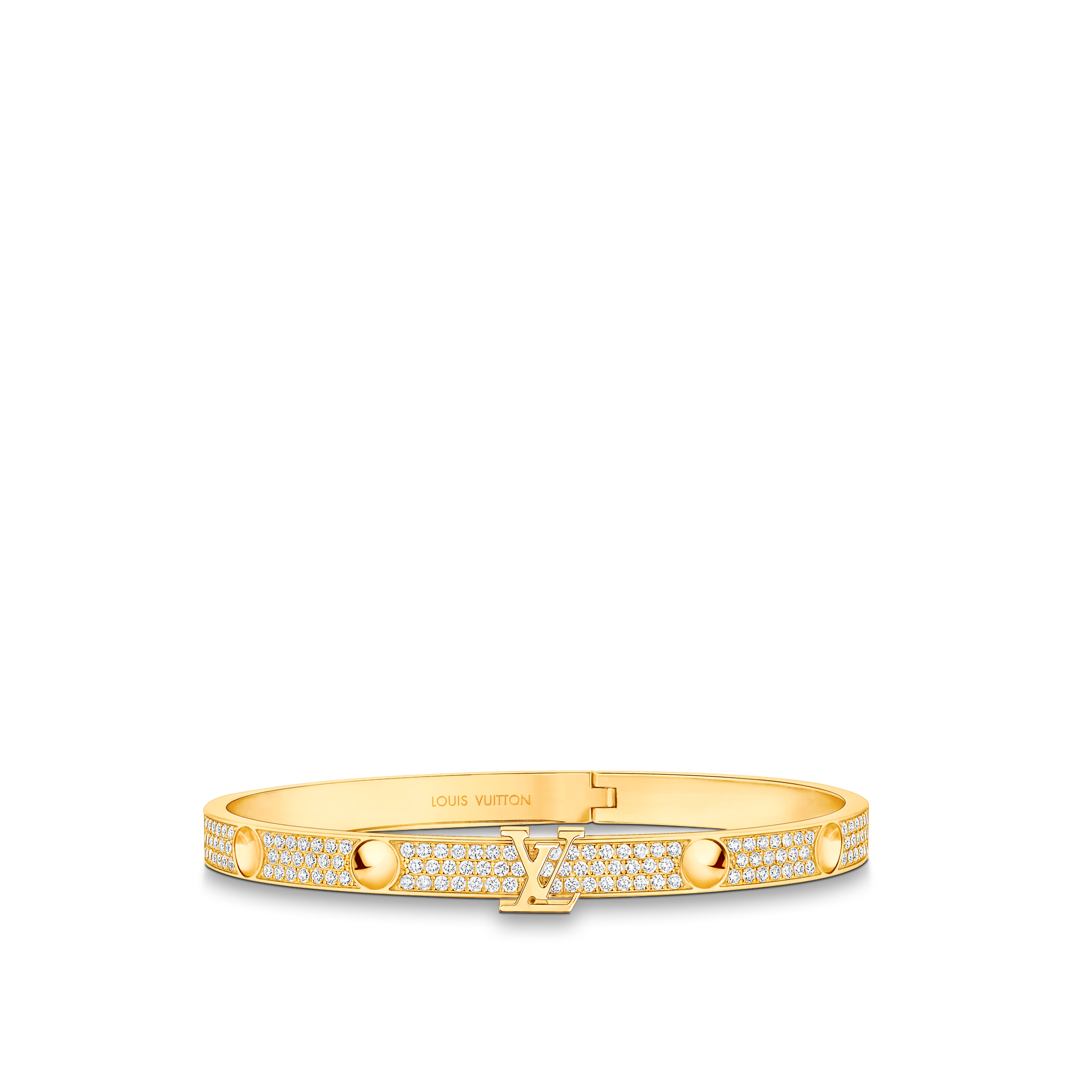 Louis Vuitton LV Volt Upside Down Bracelet, Yellow Gold Gold. Size M