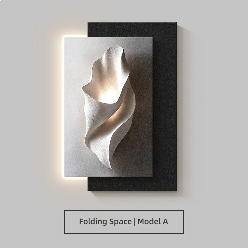 Minimalist 3D relief wall art |   luxury living room mural for sofa background & porch decor |   modern textured decorative painting