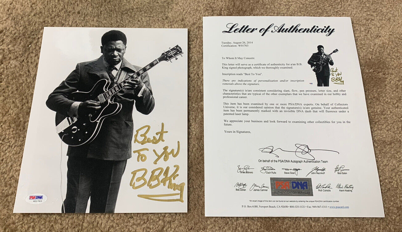 BB King Signed Autographed 8x10 Photo Poster painting PSA Certified #1