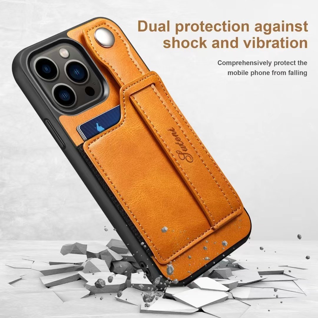 IPHONE GENUINE LEATHER CARD SLOT PHONE CASE