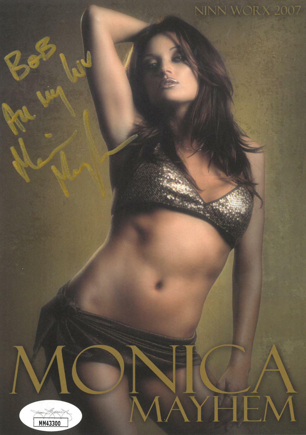 Monica Mayhem Signed Sexy Authentic Autographed 5x7 Photo Poster painting JSA #MM43300