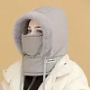 💯Chapeau thermique &eacute;paissi doubl&eacute; en peluche avec masque facial pour hommes et femmes