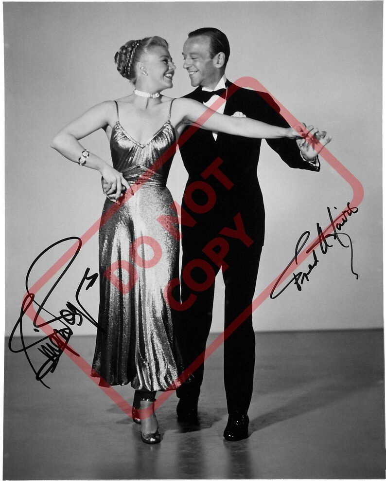 Ginger Rogers Fred Astaire Vintage 8.5x11 Autographed Signed Reprint Photo Poster painting