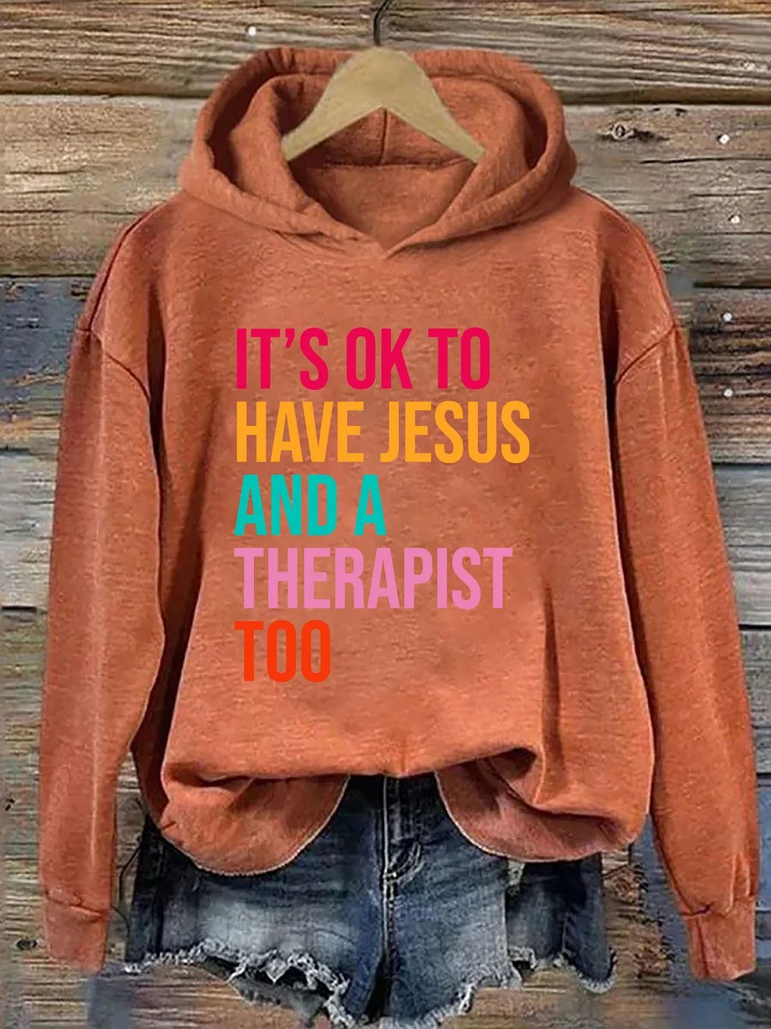 It's Ok To Have Jesus And A Therapist Hoodie