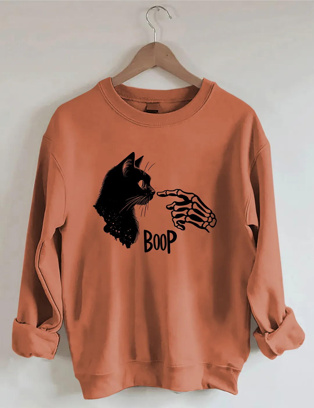 Skeleton Hand Cat Boop Sweatshirt