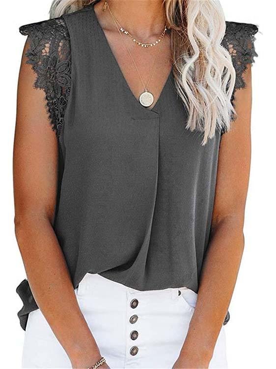 Women's Sleeveless V-neck Tops