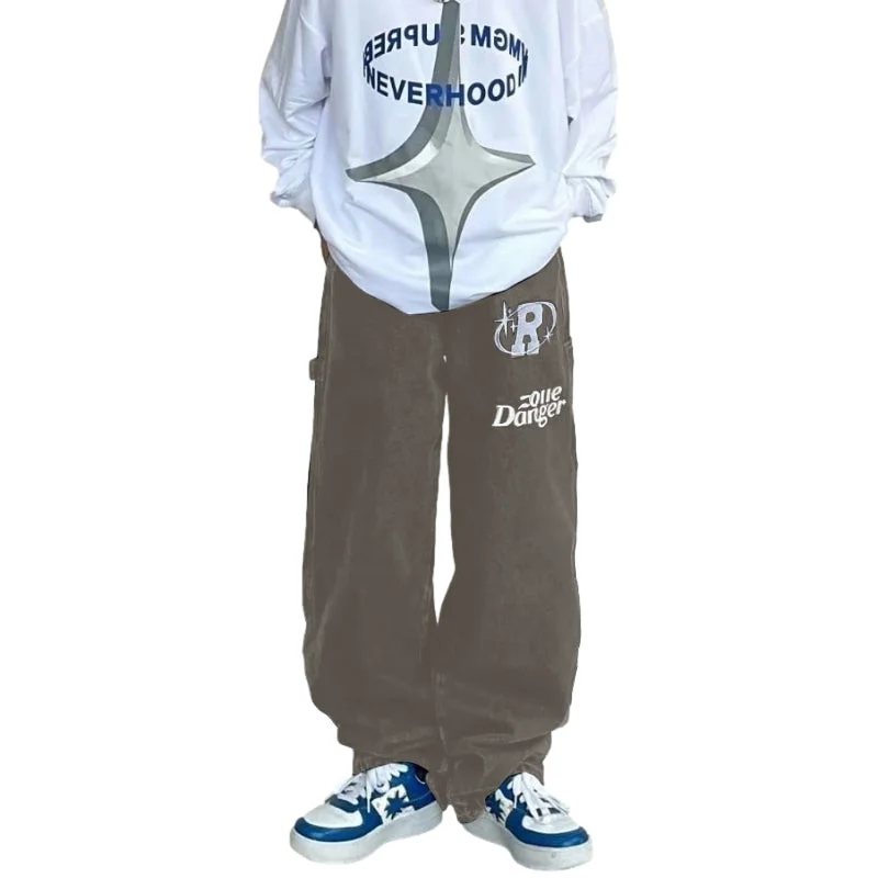 Embroidery Letter Jeans