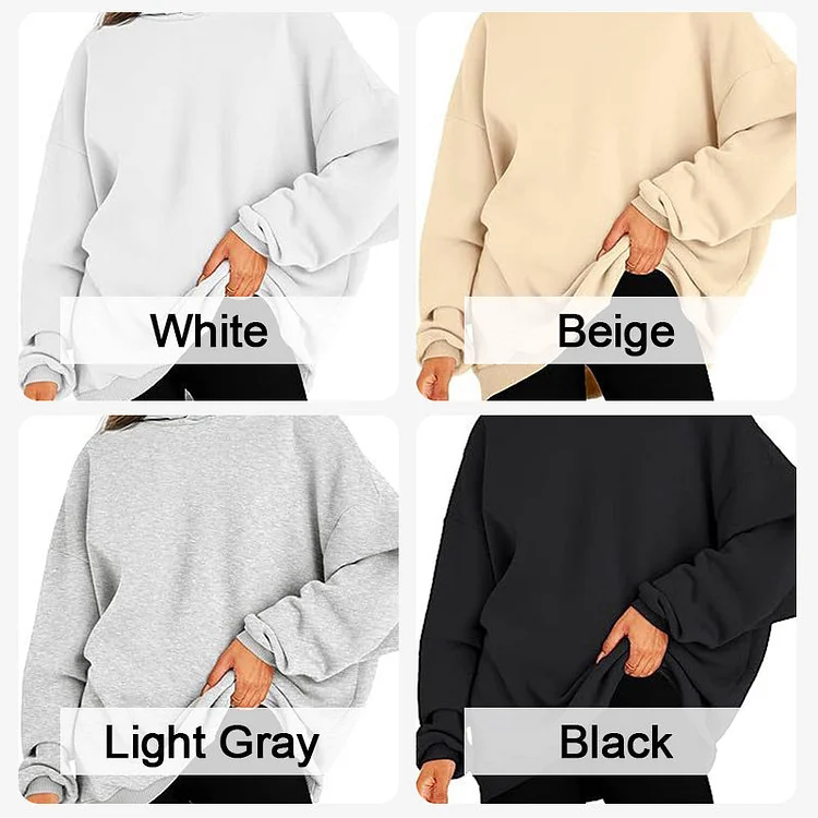 Women's Oversized Hooded Fleece Sweatshirt Long Sleeve Casual Wear