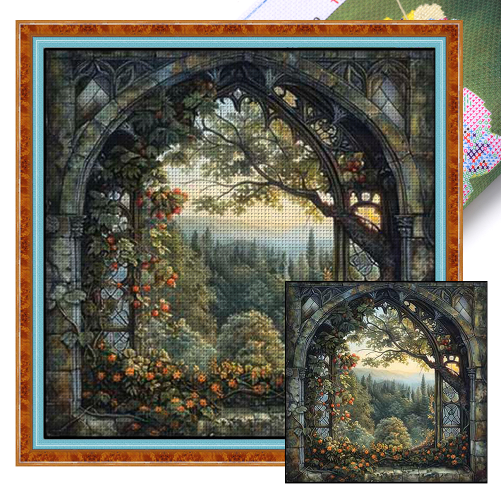 Forest Full 11CT Pre-stamped Canvas(50*50cm) Cross Stitch