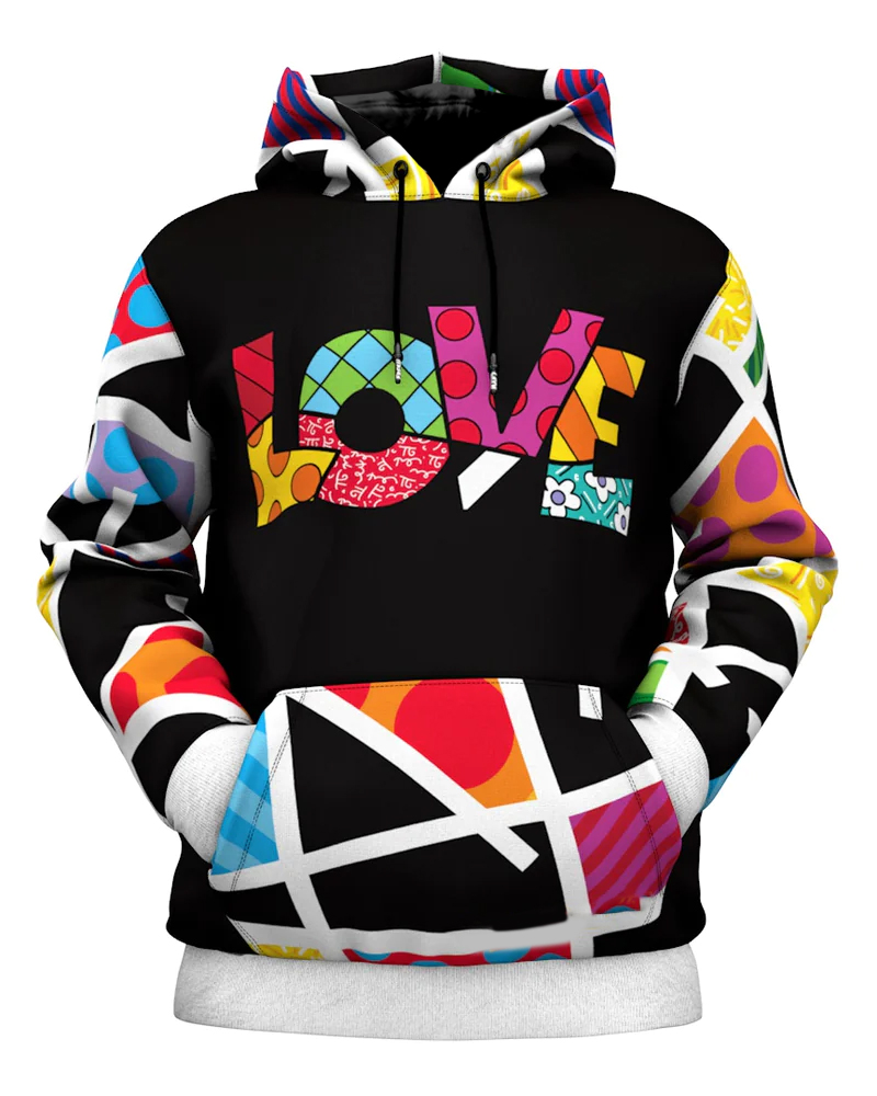 - Men's  Abstract Art Hooded 00384