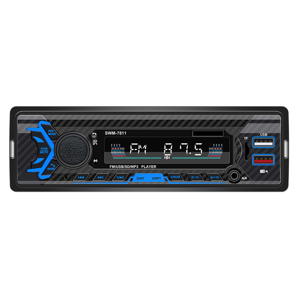 SWM-7811 Single DIN Car Stereo Bluetooth AUX Radio Voice Control Function от Cesdeals WW