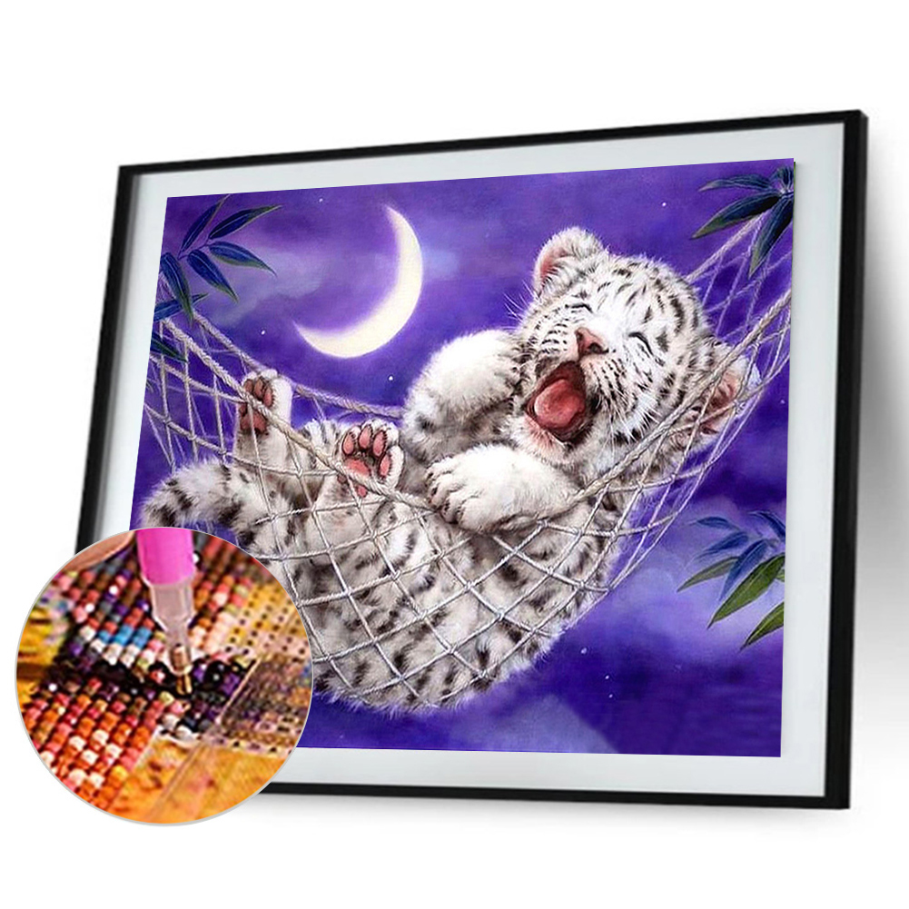 

(Multi-Size) Little Tiger - Round/Square Drill Diamond Painting - 40*30CM, Square diamond 40*50cm, 501 Original
