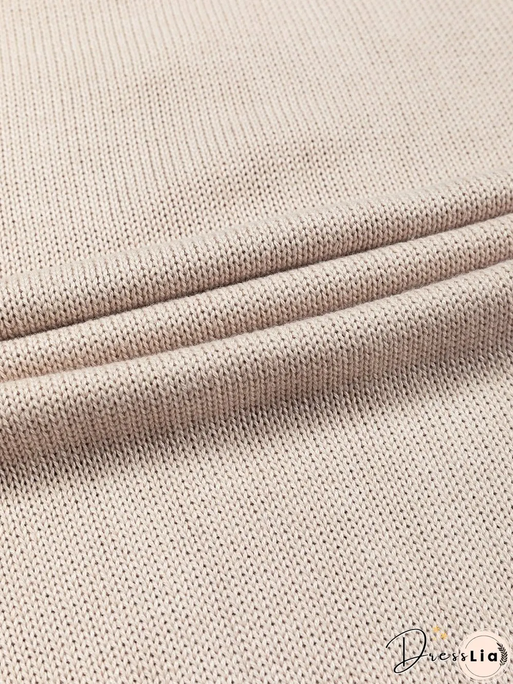 Brown Colorblock Bishop Sleeve Patchwork Rib Knit Sweater
