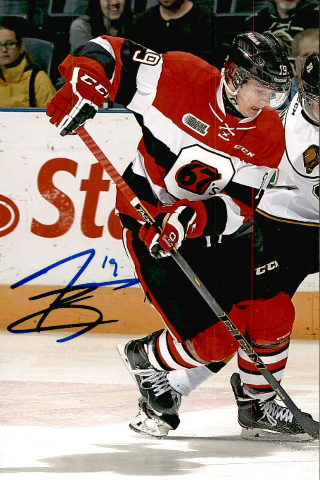 Travis Barron SIGNED 4x6 Photo Poster painting OTTAWA 67's / COLORADO AVALANCHE #2