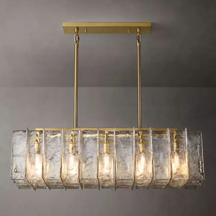 Lattice Linear Glass Chandelier 49" Vjlight