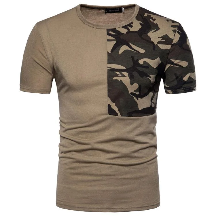 Mens outdoor color matching T-shirt / [viawink] /