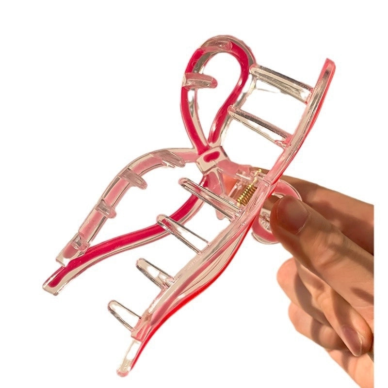 Jelly Shark Clip Women’s New High-end Sense Grab Clip Back Head Tie Hair Grab Headwear Clip Large Hairpin