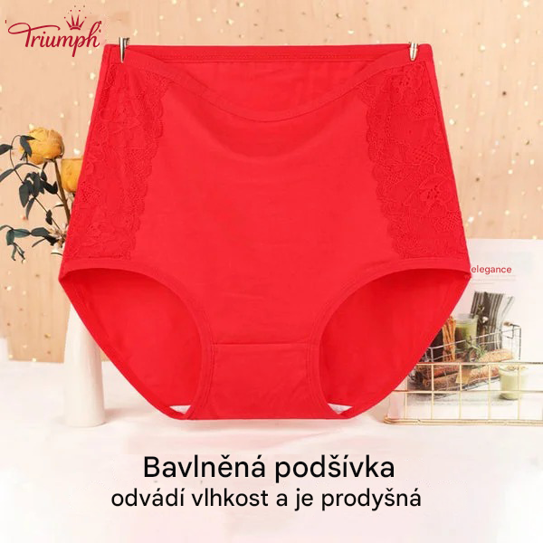 Triumph - Bavlněné kalhotky s vysokým pasem, 4 kusy, doprava zdarma. Plastika břicha. Lifting hýždí.