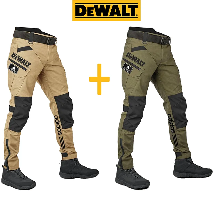 Wodoodporne i wiatroszczelne spodnie męskie marek adidas&reg; i DEWALT idealnie nadają się do aktywności na świeżym powietrzu i wypoczynku.