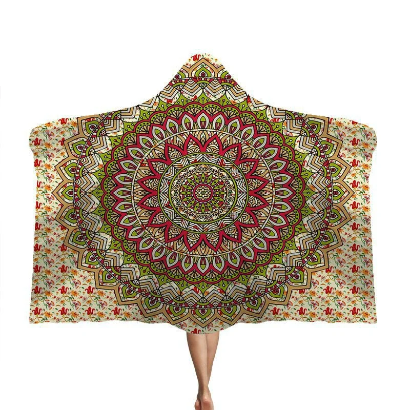 3D Printed Hooded Blanket Anime Soft Fluffy Blankets For Adults Sherpa Fleece Winter Throw Blanket Hoodie Blanket Travel Mantle