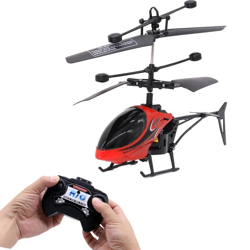 Remote Control 2 Channels Mini Cool Recharge Fall Resistant Drone Helicopter Aircraft Child Kinetic Energy Toy Children's Gifts