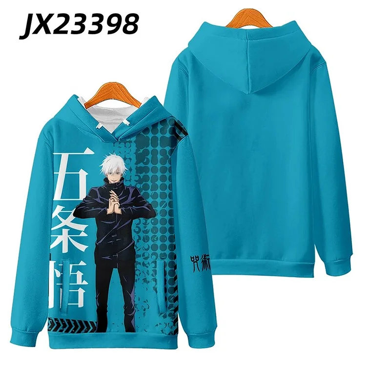 Jujutsu Kaisen Satoru Gojo Cosplay Hoodie Women Men Harajuku Sweatshirt Y2K Streetwear Hip Hop Pullover Hooded Jacket Outerwear