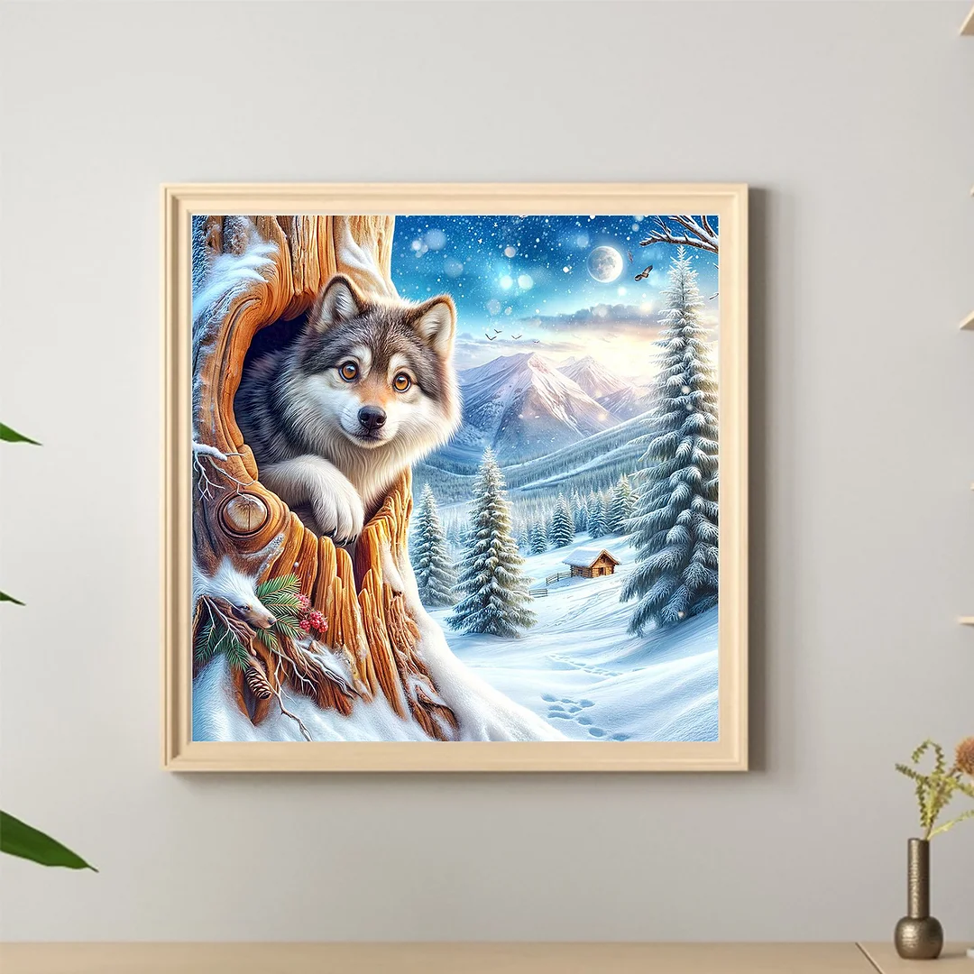 Diamond Painting - Full Round Drill - Wolf(Canvas|40*40cm)