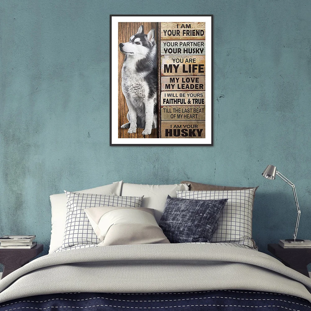 Diamond Painting - Full Round Drill - Husky Words(30*40cm)