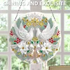 2D Flat DIY Christmas Dove Diamond Art Pendant Double-Sided Diamond Painting Set