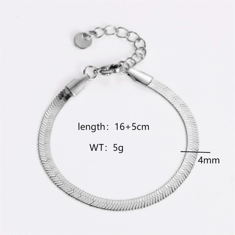 Minimalist Solid Color 304 Stainless Steel Bracelets In Bulk