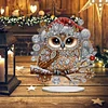 Diamond Painting Acrylic Winter Owl Desktop Diamond Art Kits for Table Decor