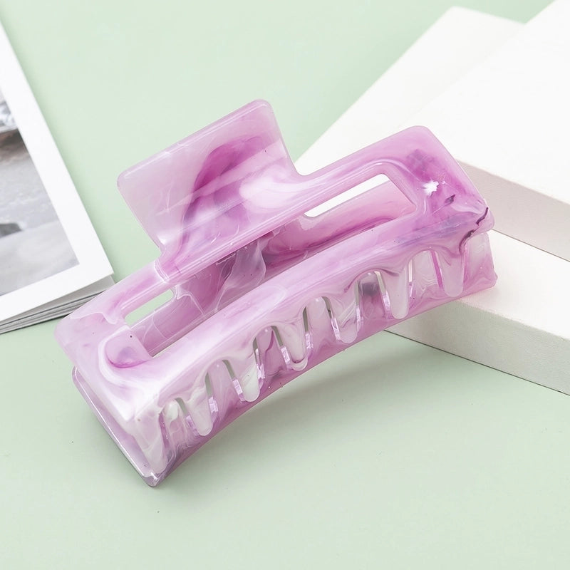 Women’s Minimalist Color Block Arylic Hollow Out Hair Claws