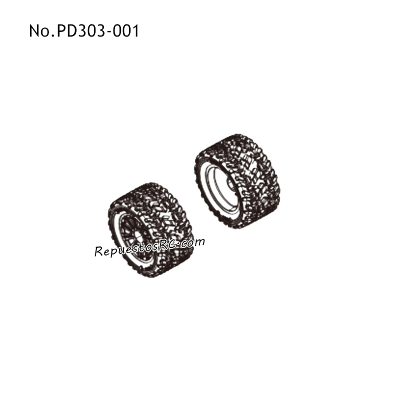 PD RACING TK16 Piezas para Coches RC Rueda PD303-001